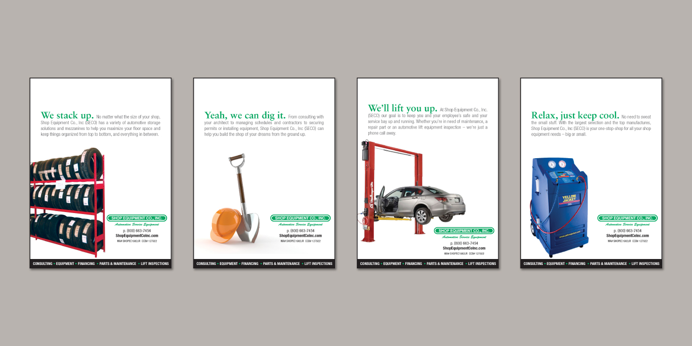 Shop Equipment Co., Inc. print advertising campaign