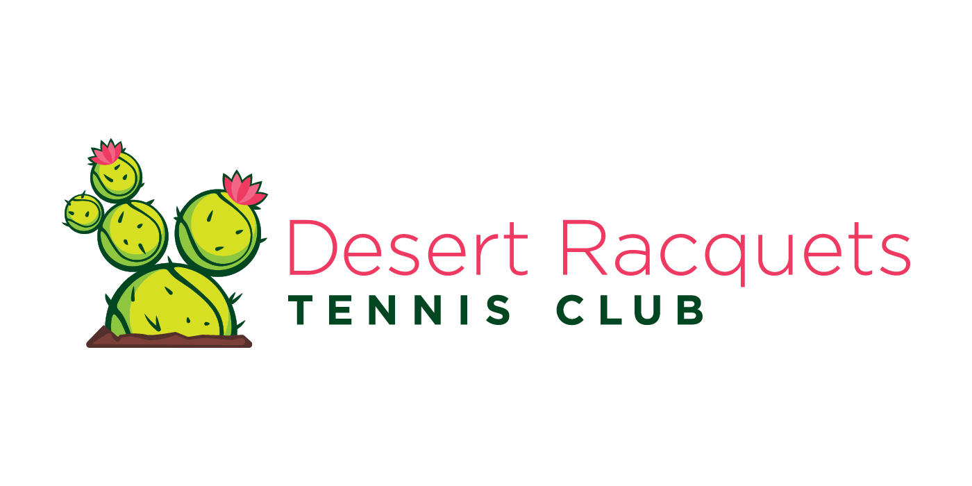 Desert Racquets Tennis Club logo identity in full color