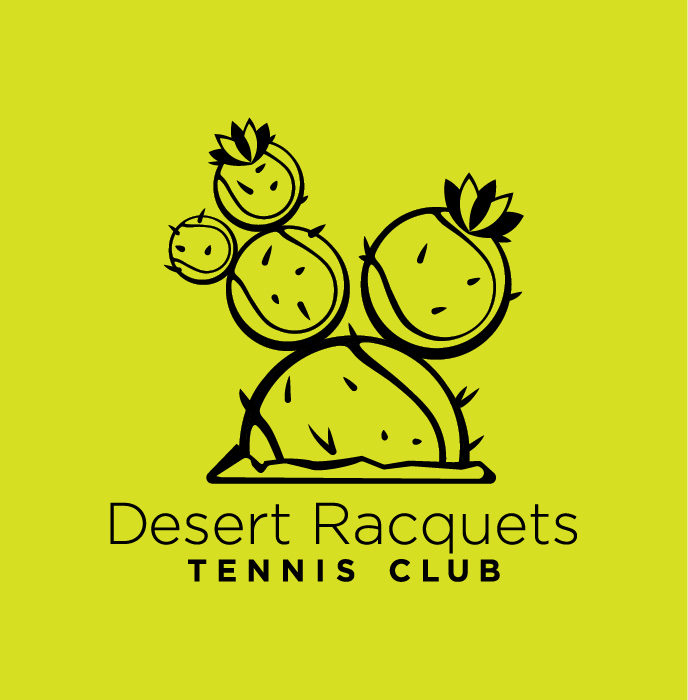 Desert Racquets Tennis Club logo identity