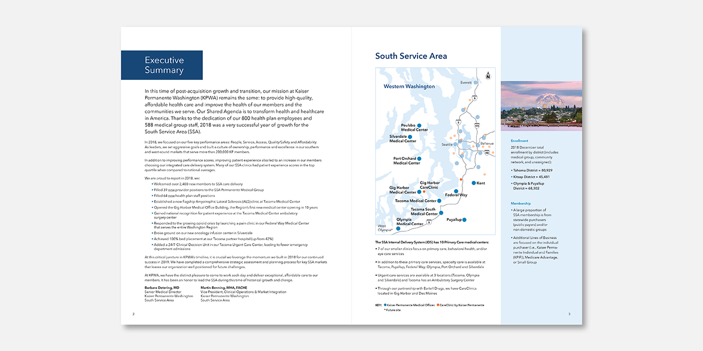 Kaiser Permanente Annual Report map