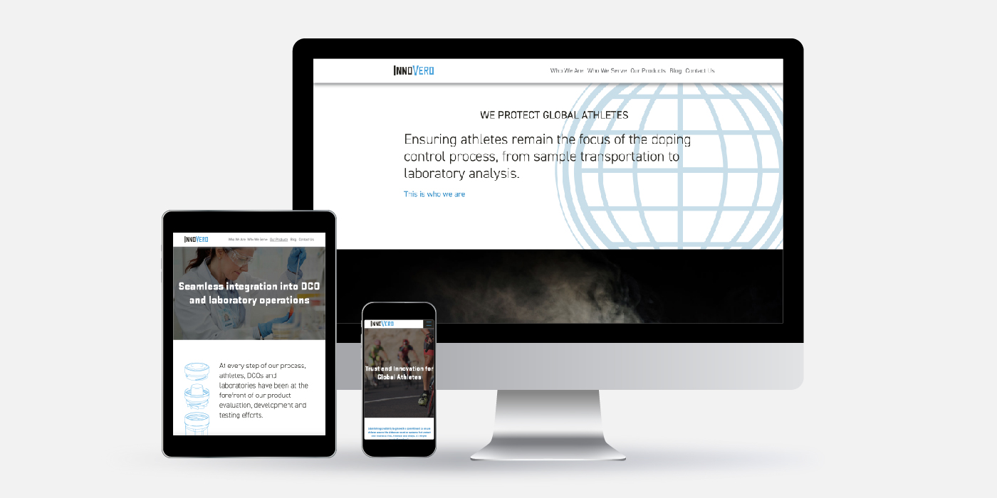 InnoVero website multi-device view